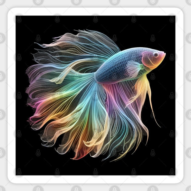 The Mesmerizing Betta Sticker by MakerMind8.2